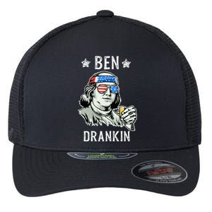 Ben Drankin Cute Gift President Ing Funny 4th Of July Gift Flexfit Unipanel Trucker Cap