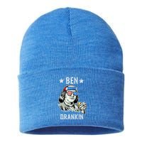 Ben Drankin Cute Gift President Ing Funny 4th Of July Gift Sustainable Knit Beanie