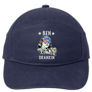 Ben Drankin Cute Gift President Ing Funny 4th Of July Gift 7-Panel Snapback Hat