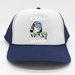 Ben Drankin Cute Gift President Ing Funny 4th Of July Gift Trucker Hat