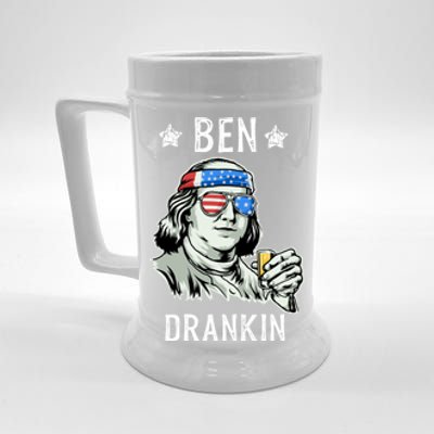 Ben Drankin Cute Gift President Ing Funny 4th Of July Gift Beer Stein