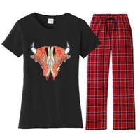 Buffalo Drip Crimson Bliss 5s Matching Women's Flannel Pajama Set