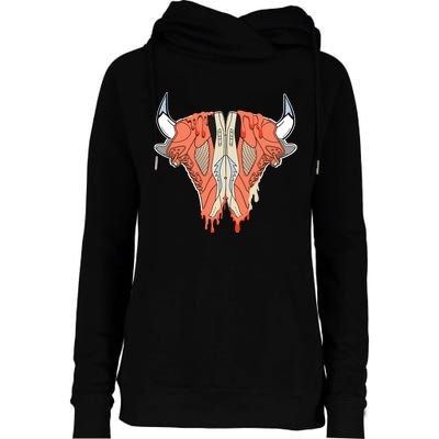 Buffalo Drip Crimson Bliss 5s Matching Womens Funnel Neck Pullover Hood