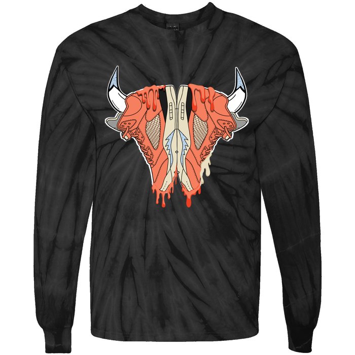 Buffalo Drip Crimson Bliss 5s Matching Tie-Dye Long Sleeve Shirt