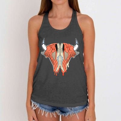 Buffalo Drip Crimson Bliss 5s Matching Women's Knotted Racerback Tank