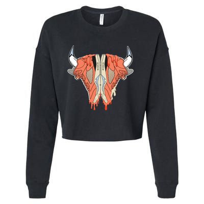 Buffalo Drip Crimson Bliss 5s Matching Cropped Pullover Crew