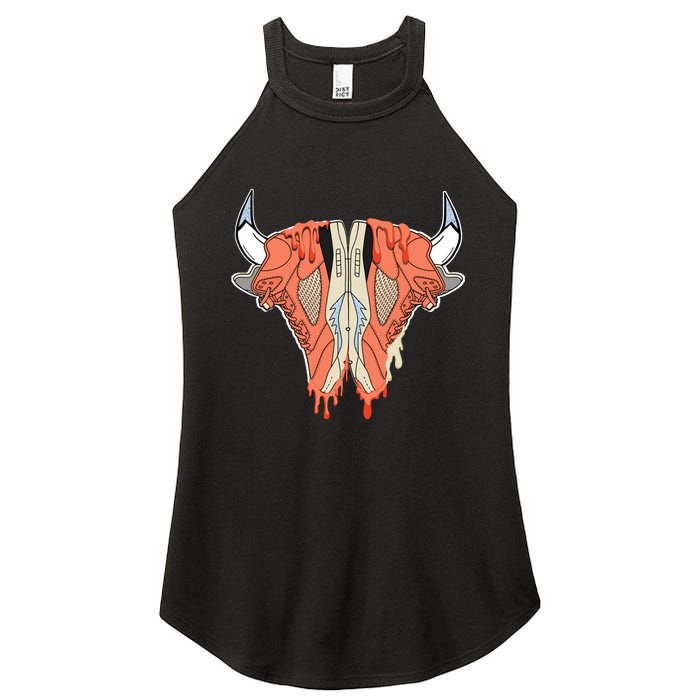 Buffalo Drip Crimson Bliss 5s Matching Women’s Perfect Tri Rocker Tank