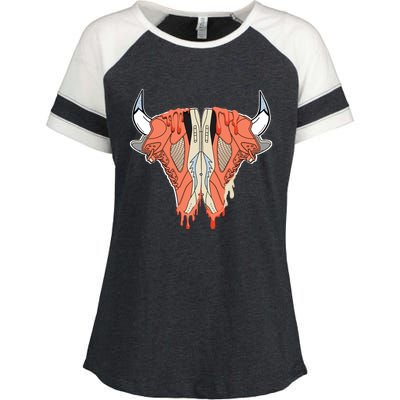 Buffalo Drip Crimson Bliss 5s Matching Enza Ladies Jersey Colorblock Tee