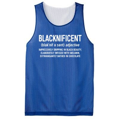 Blacknificent Definition Cool Gift Black History Month Gift Funny Gift Mesh Reversible Basketball Jersey Tank