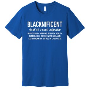 Blacknificent Definition Cool Gift Black History Month Gift Funny Gift Premium T-Shirt