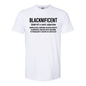 Blacknificent Definition Cool Gift Black History Month Gift Funny Gift Softstyle CVC T-Shirt