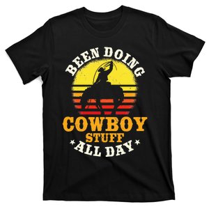 Been Doing Cow Stuff All Day Cow Farm Rancher Ranch T-Shirt