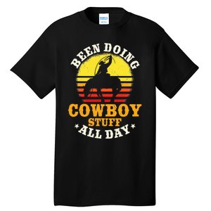 Been Doing Cow Stuff All Day Cow Farm Rancher Ranch Tall T-Shirt