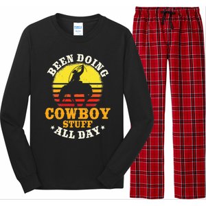 Been Doing Cow Stuff All Day Cow Farm Rancher Ranch Long Sleeve Pajama Set