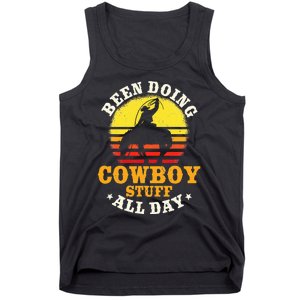 Been Doing Cow Stuff All Day Cow Farm Rancher Ranch Tank Top