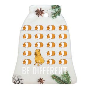 Be different Capybaras Funny Capibara Rodent Capybara  Ceramic Bell Ornament