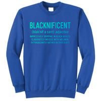 Blacknificent Definition Cool Gift Black History Month Gift Funny Gift Sweatshirt