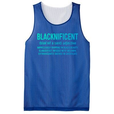 Blacknificent Definition Cool Gift Black History Month Gift Funny Gift Mesh Reversible Basketball Jersey Tank