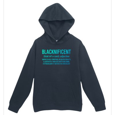 Blacknificent Definition Cool Gift Black History Month Gift Funny Gift Urban Pullover Hoodie