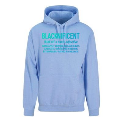 Blacknificent Definition Cool Gift Black History Month Gift Funny Gift Unisex Surf Hoodie