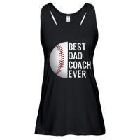 Best Dad Coach Ever Funny Baseball Tee For Sport Lovers Ladies Essential Flowy Tank