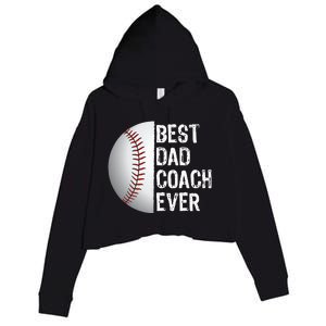 Best Dad Coach Ever Funny Baseball Tee For Sport Lovers Crop Fleece Hoodie