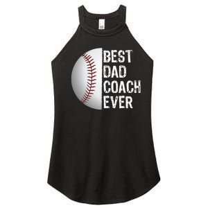 Best Dad Coach Ever Funny Baseball Tee For Sport Lovers Women's Perfect Tri Rocker Tank