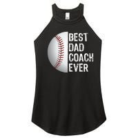 Best Dad Coach Ever Funny Baseball Tee For Sport Lovers Women's Perfect Tri Rocker Tank