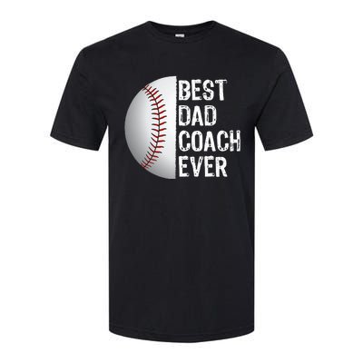 Best Dad Coach Ever Funny Baseball Tee For Sport Lovers Softstyle® CVC T-Shirt