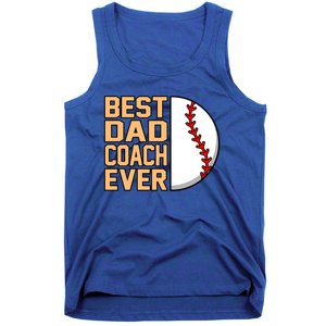 Best Dad Coach Ever Baseball Player Sports Lover Graphic Gift Tank Top