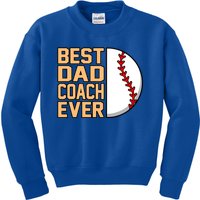 Best Dad Coach Ever Baseball Player Sports Lover Graphic Gift Kids Sweatshirt