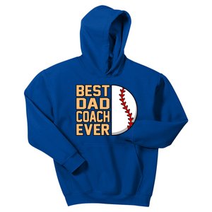 Best Dad Coach Ever Baseball Player Sports Lover Graphic Gift Kids Hoodie