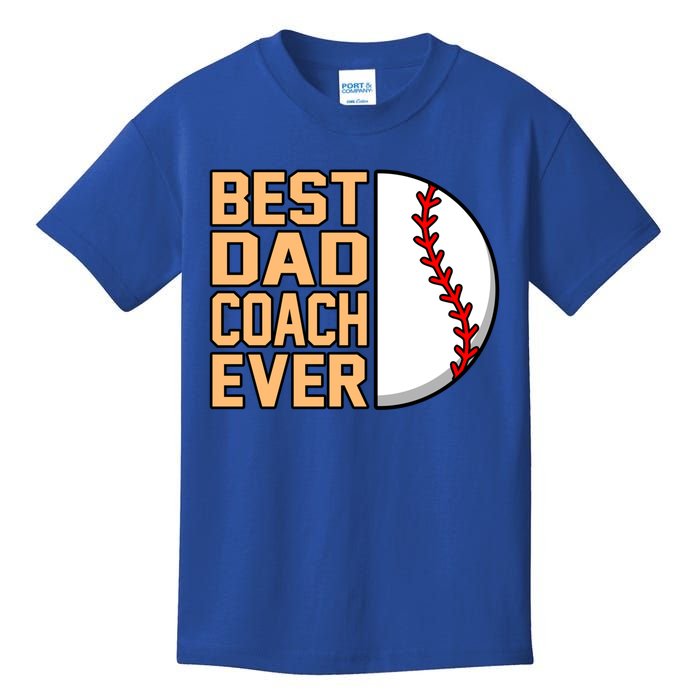 Best Dad Coach Ever Baseball Player Sports Lover Graphic Gift Kids T-Shirt