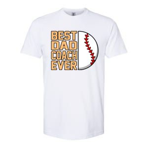 Best Dad Coach Ever Baseball Player Sports Lover Graphic Gift Softstyle CVC T-Shirt