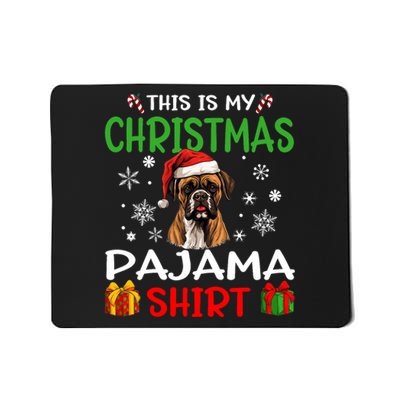 Boxer Dog Christmas Pajama Merry Xmas Mousepad