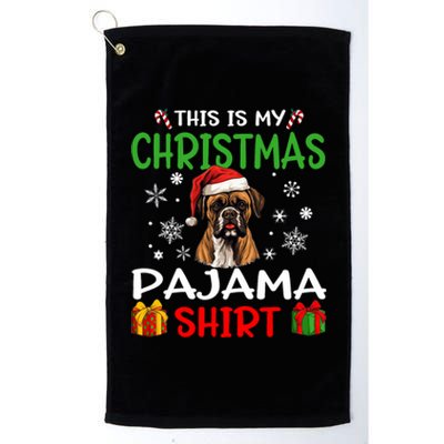 Boxer Dog Christmas Pajama Merry Xmas Platinum Collection Golf Towel