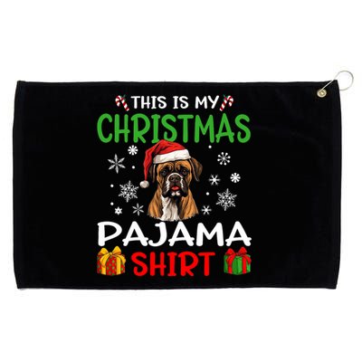 Boxer Dog Christmas Pajama Merry Xmas Grommeted Golf Towel