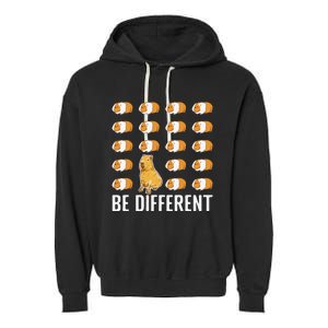 Be Different Capybaras Funny Rodent Capybara Garment-Dyed Fleece Hoodie