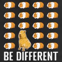 Be Different Capybaras Funny Rodent Capybara Garment-Dyed Fleece Hoodie