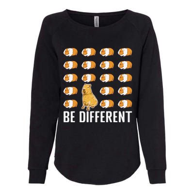 Be Different Capybaras Funny Rodent Capybara Womens California Wash Sweatshirt