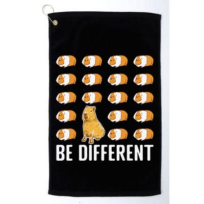 Be Different Capybaras Funny Rodent Capybara Golf Towel