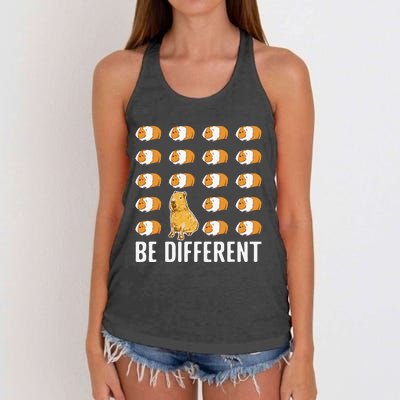 Be Different Capybaras Funny Rodent Capybara Women's Knotted Racerback Tank