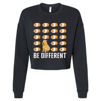 Be Different Capybaras Funny Rodent Capybara Cropped Pullover Crew