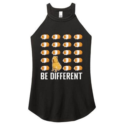 Be Different Capybaras Funny Rodent Capybara Women's Perfect Tri Rocker Tank