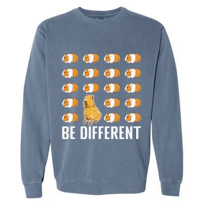 Be Different Capybaras Funny Rodent Capybara Garment-Dyed Sweatshirt