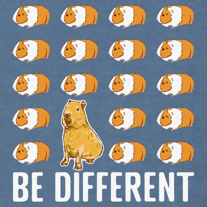 Be Different Capybaras Funny Rodent Capybara Garment-Dyed Sweatshirt