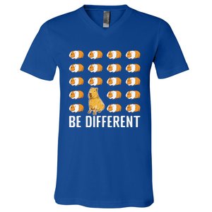 Be Different Capybaras Funny Rodent Capybara V-Neck T-Shirt