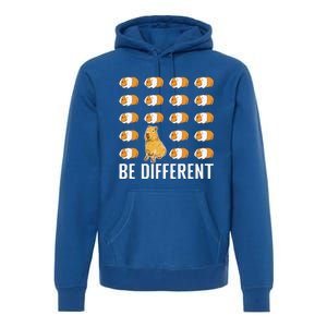 Be Different Capybaras Funny Rodent Capybara Premium Hoodie