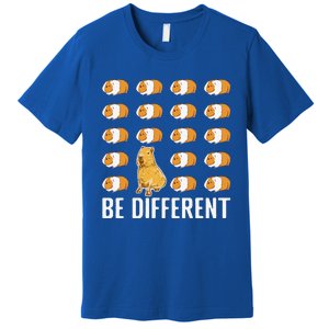 Be Different Capybaras Funny Rodent Capybara Premium T-Shirt