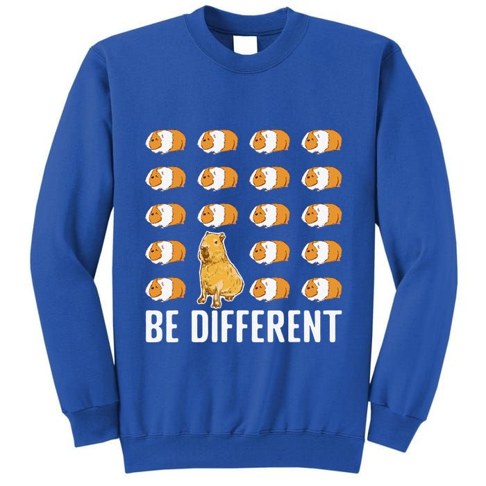 Be Different Capybaras Funny Rodent Capybara Tall Sweatshirt